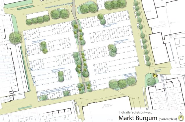 schetsontwerp Markt, Burgum