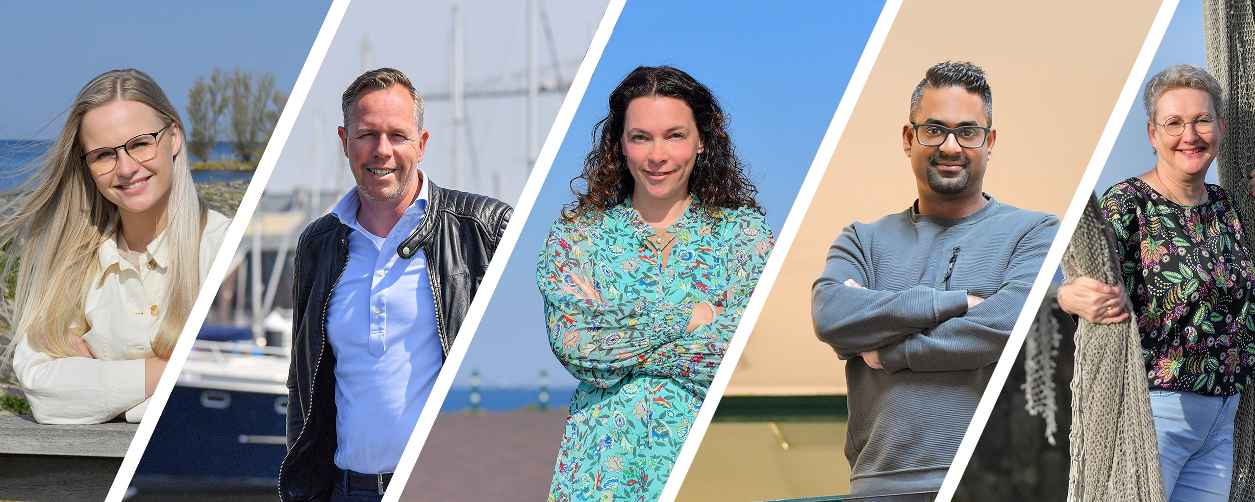 5 collega's van de gemeente Urk