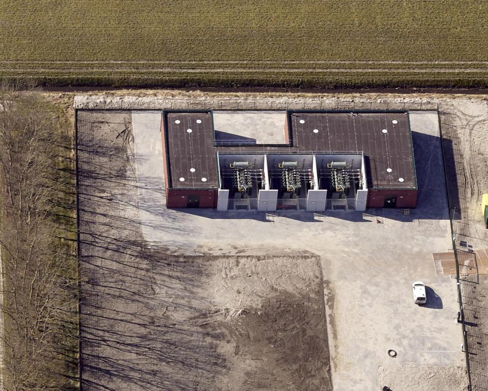 Luchtfoto regelstation Domineesweg