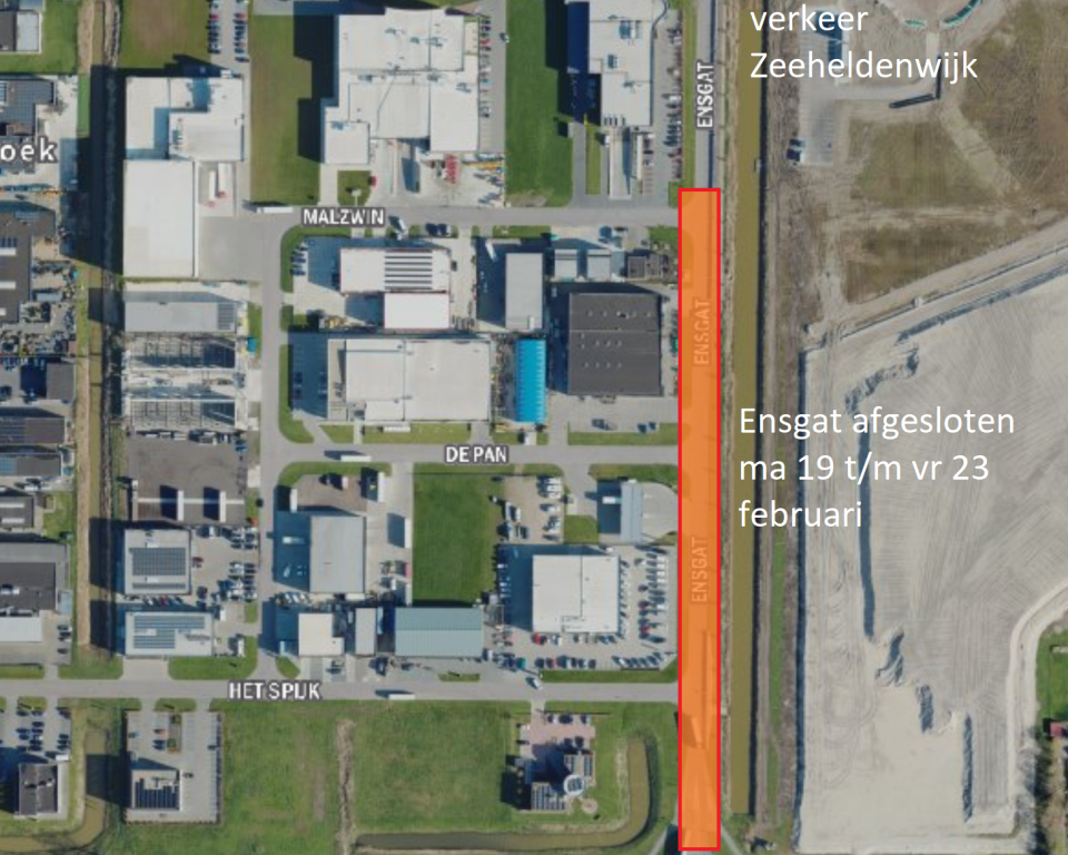 Plattegrond Ensgat (afgesloten)