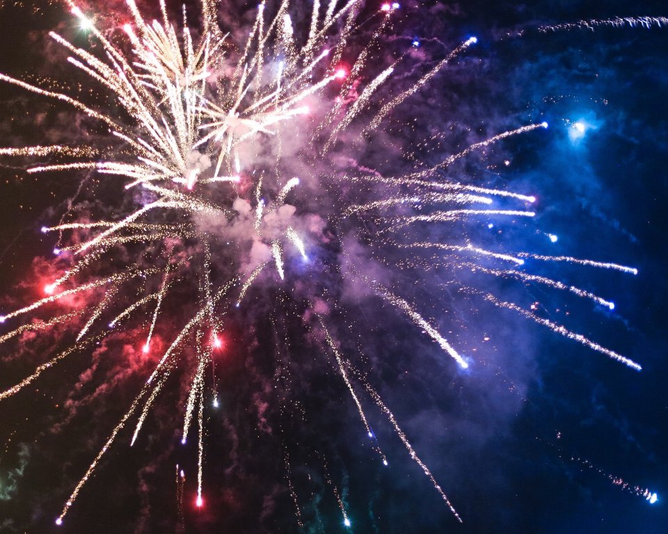Vuurwerk in de lucht