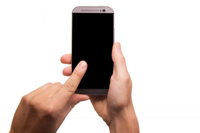 Afbeelding van een smartphone in een hand