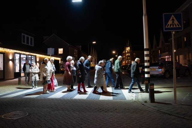 Zebrapad bij Hofstee met verlichting