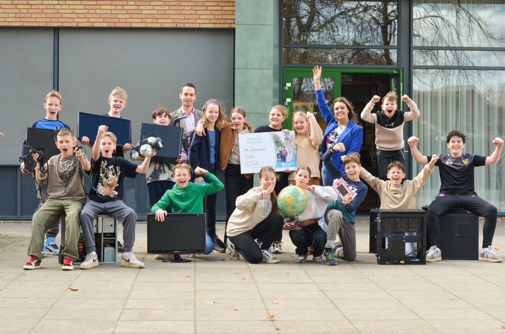 foto van de winnende klas van basisschool de grasspriet