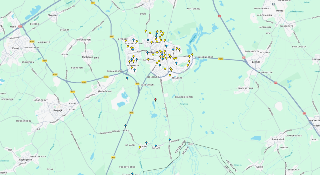 Decoratieve afbeelding overzicht AED lokaties
