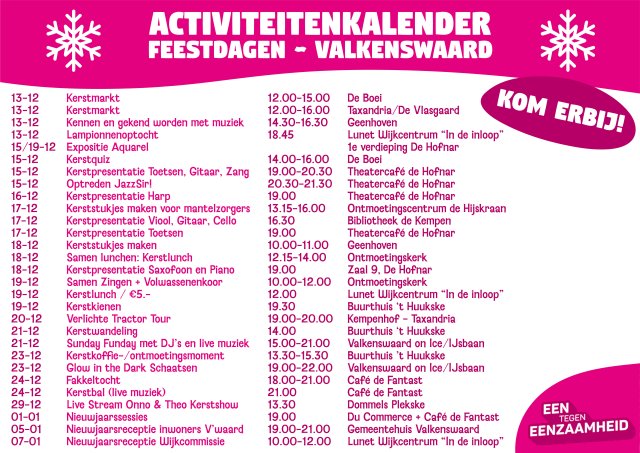 Activitieten kalender