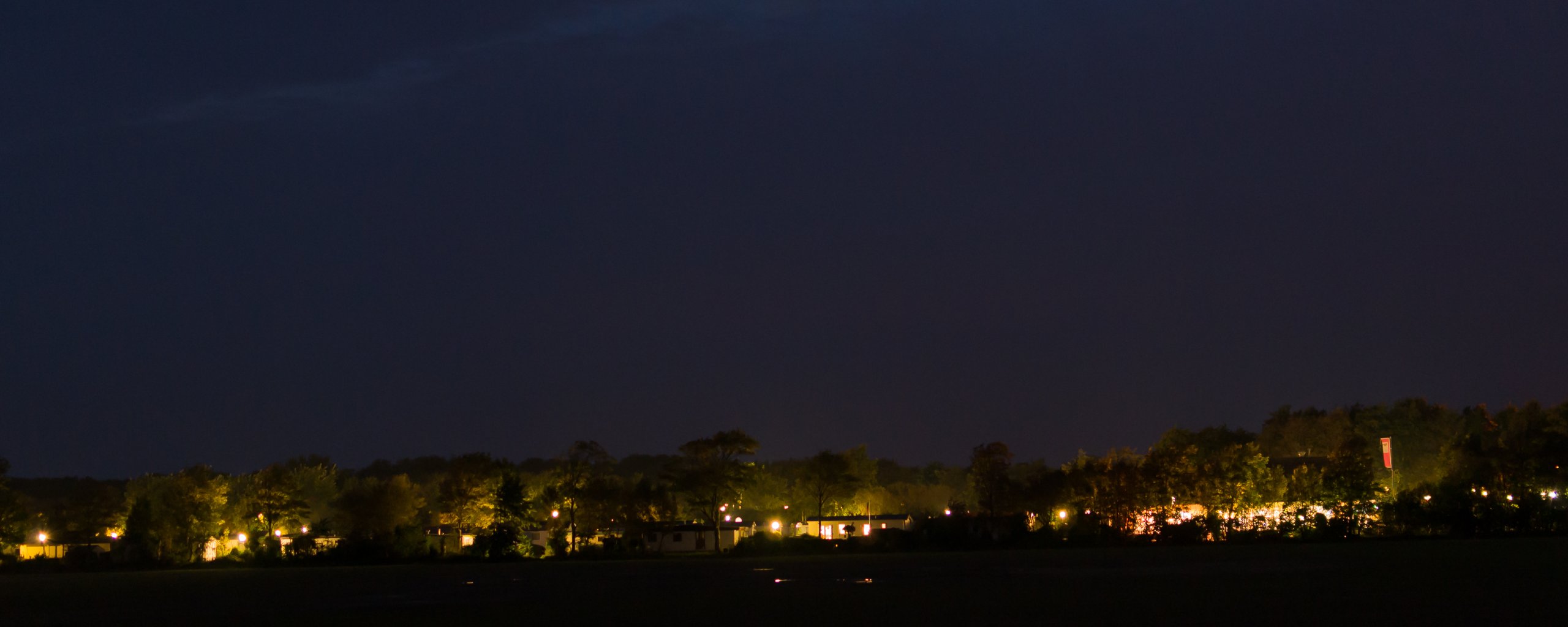 Camping de Zandput in het donker
