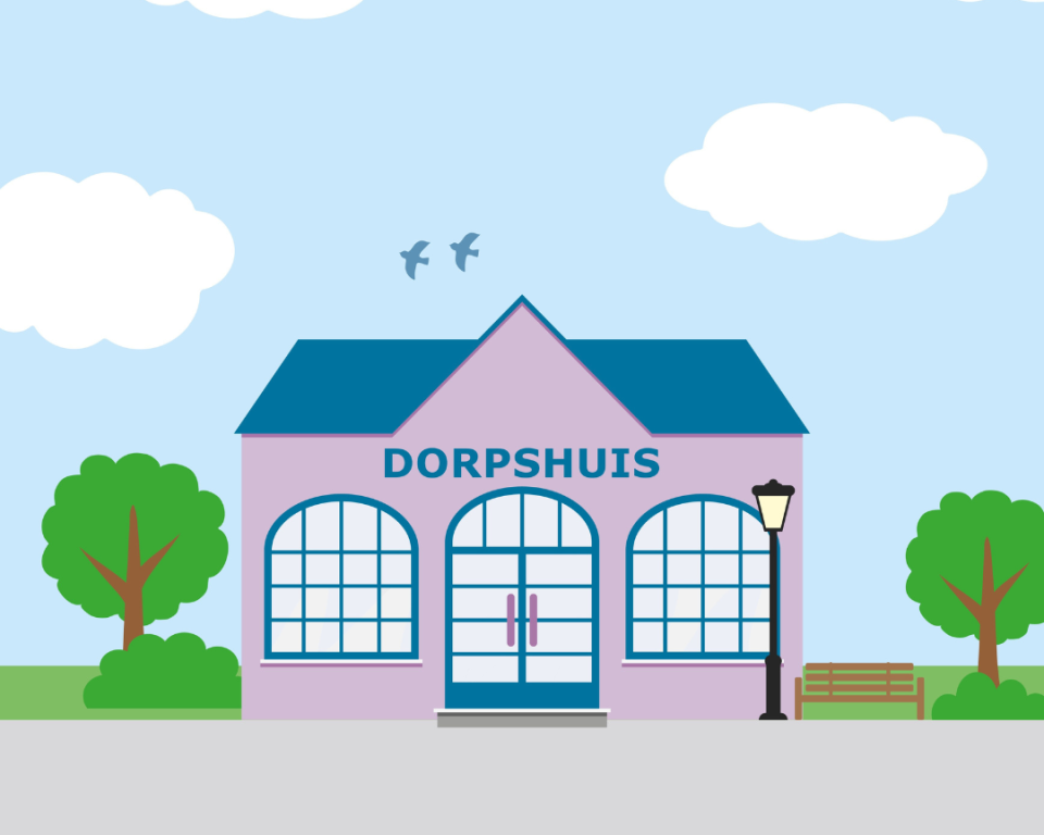 Illustratie dorpshuis 