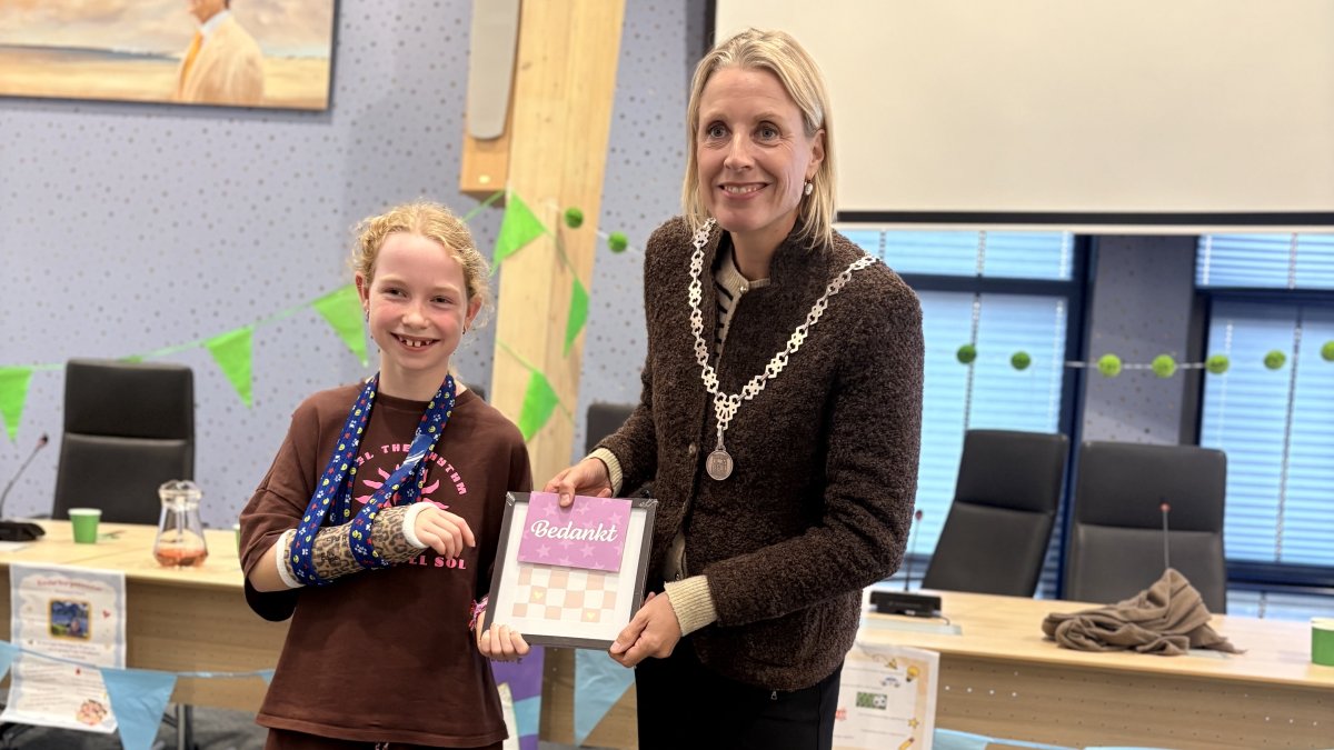 Nieuwe kinderburgemeester van de gemeente Veere