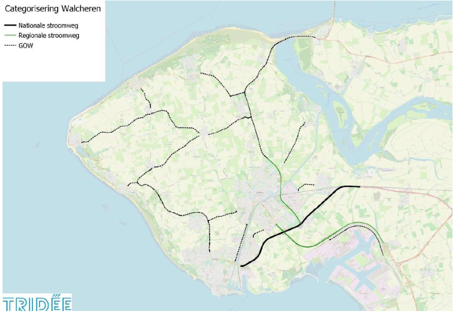 Kaartje verkeersstromen