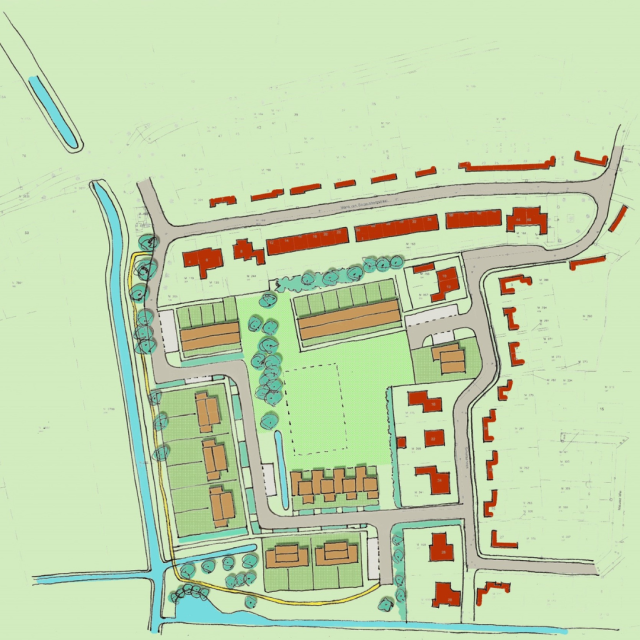 Plattegrond woningen Gapinge 