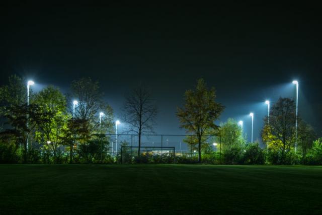 Verlicht sportveld