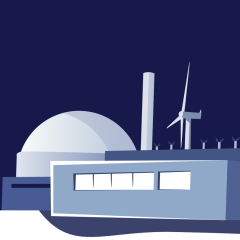 Tekening kerncentrale