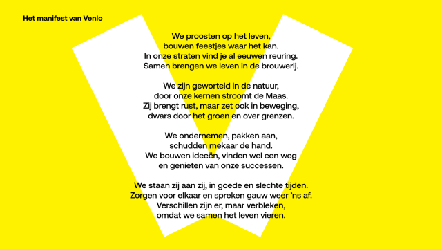Manifest nieuwe huisstijl Venlo