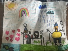 Eén van de ingeleverde vlaggetjes