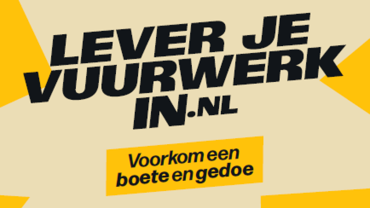 Lever uw vuurwerk gratis en anoniem in bij een inleverpunt!