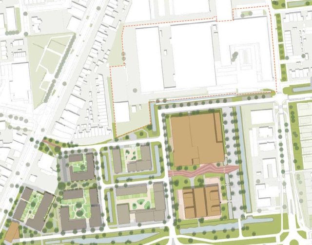 Kaart projectgebied Sportlaan 13 in Hellevoetsluis