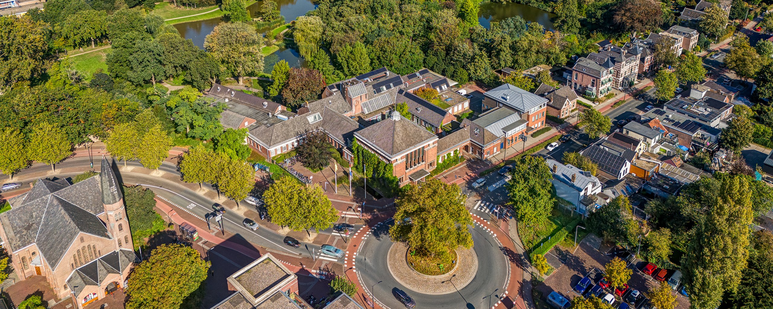 Decoratieve dronefoto gemeente Voorschoten