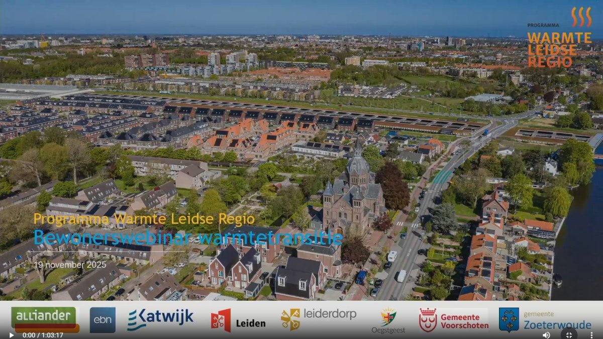 Webinar terugkijken over warmtetransitie Leidse regio