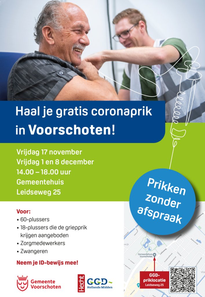 Informatieposter voor prikken zonder afspraak