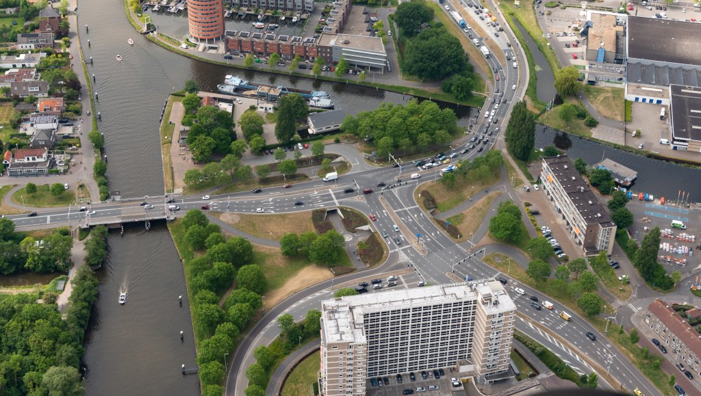 Luchtfoto van het Lammenschansplein