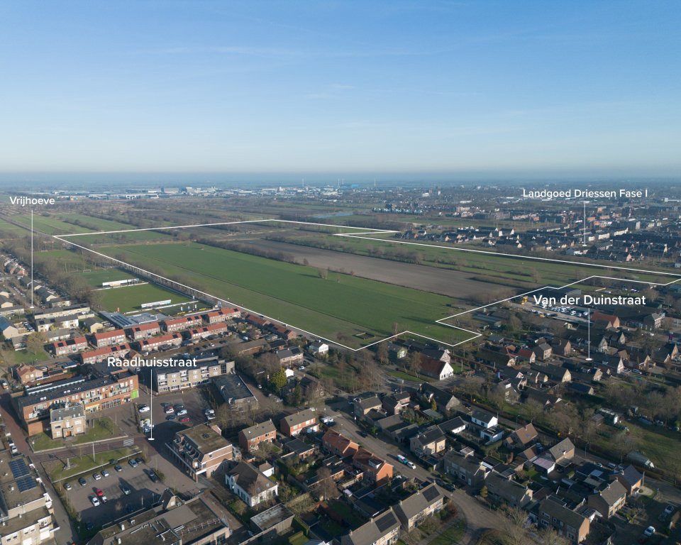 Luchtfoto van Landgoed Driessen fase II