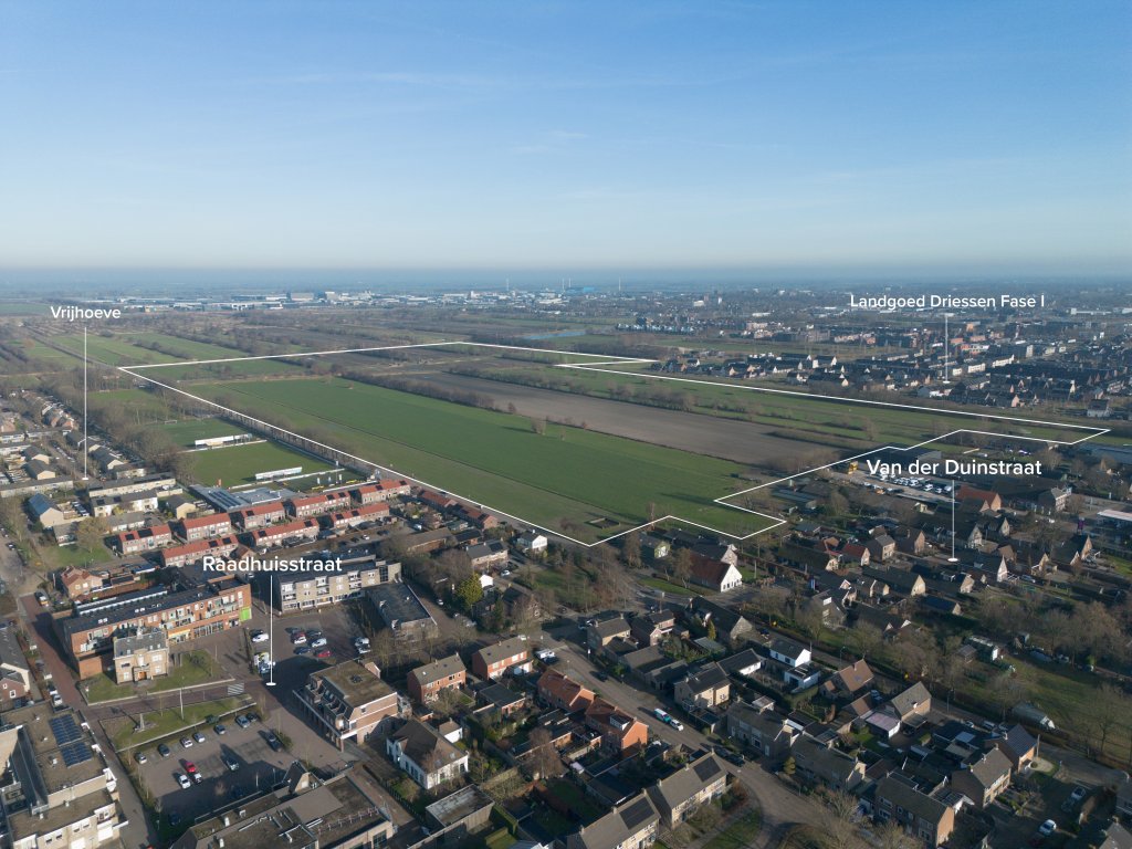 Luchtfoto van Landgoed Driessen fase II