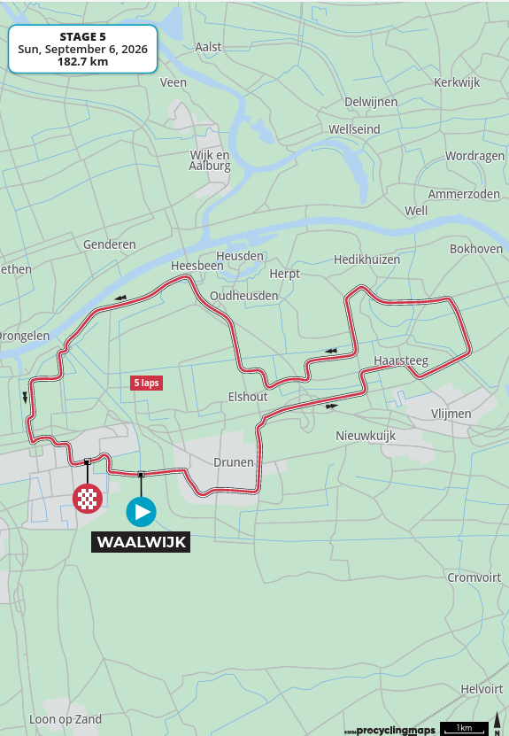 Route slot etappe