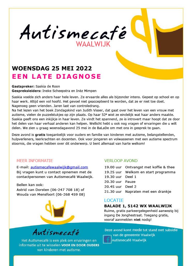 Flyer thema-avond autismecafé