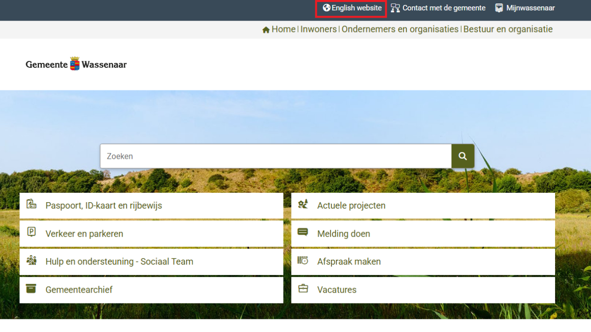 Nieuwe vertaalfunctie op de website van de gemeente Wassenaar