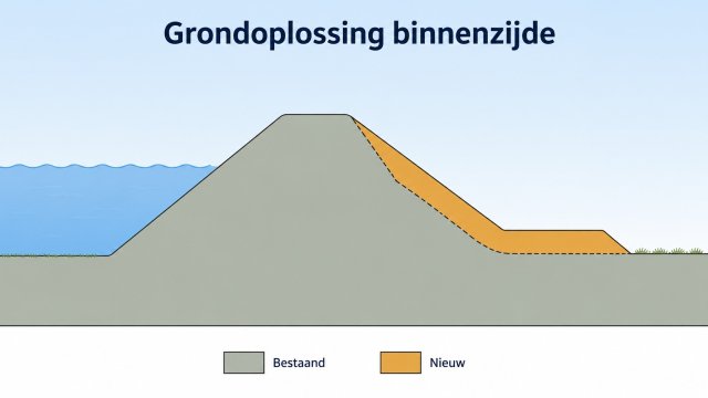 Grondoplossing binnenzijde