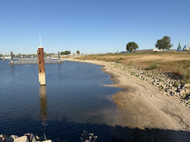 lage waterstand bij loslocatie Neder-Betuwe