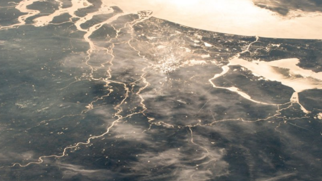 Delta vanuit de lucht