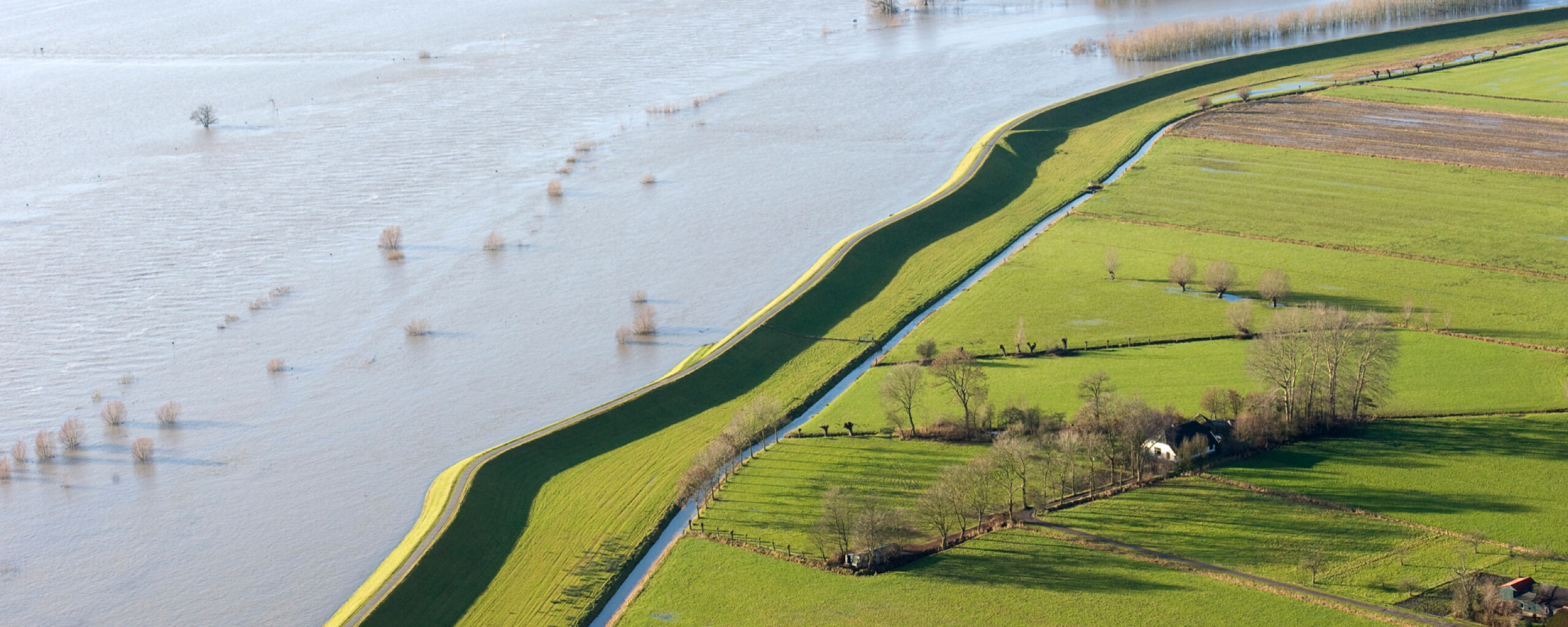 bovenaanzicht dijk