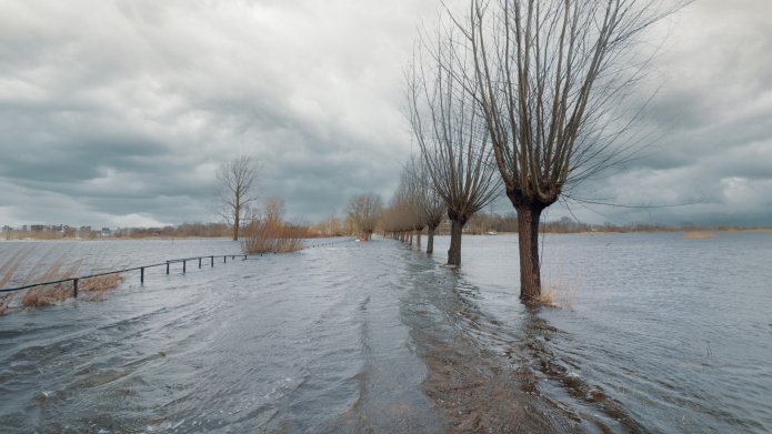 Foto van hoogwater