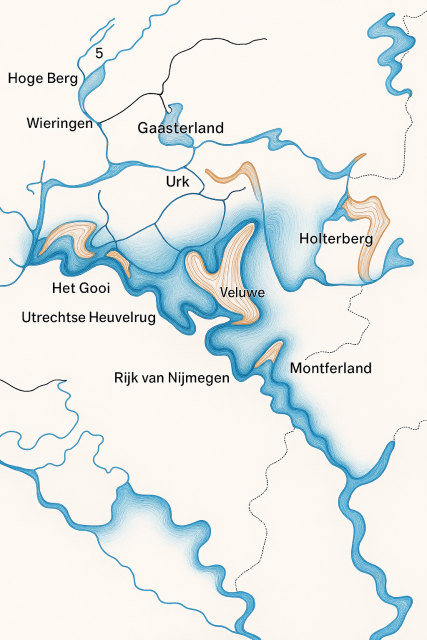 Bereik van het landijs gedurende diverse ijstijden