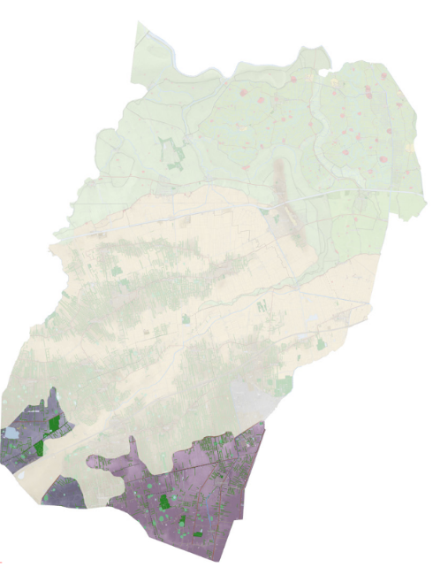 Kaart Westerkwartier met gebied geschikt voor gebiedstransformatie