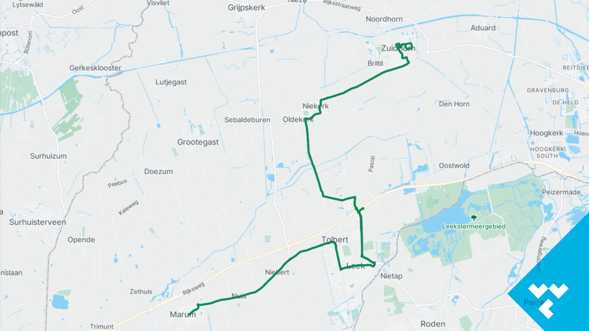 Vanaf 28 juni rijdt de buurtbus 589 op de route Marum-Tolbert-Leek-Niekerk-Zuidhorn