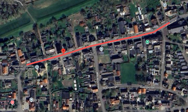 situatie werkzaamheden Dorpsstraat Wamel vanaf 29 september