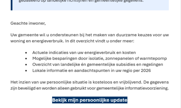 Afbeelding van de phisingmail