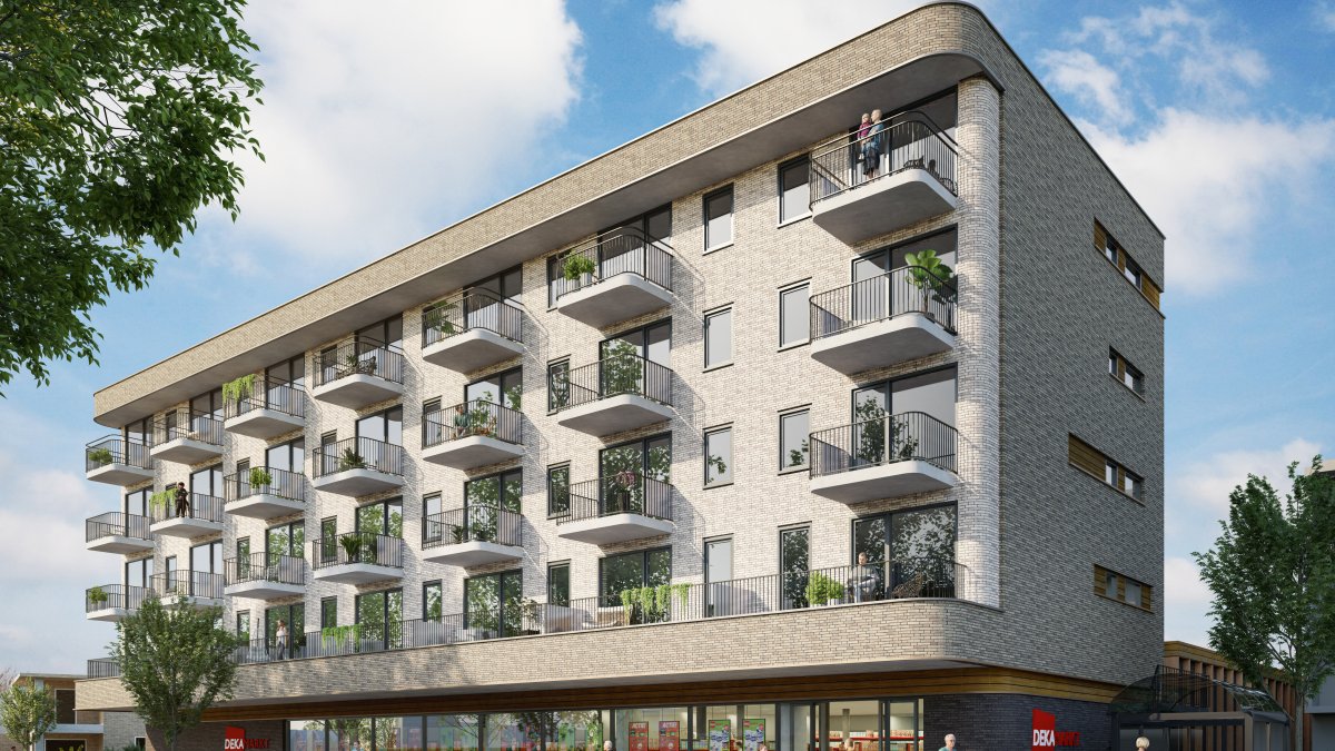 Supermarkt en 28 huurappartementen in ontwikkeling