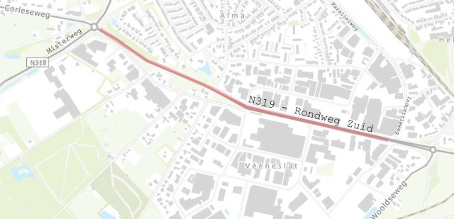 Kaart van fase 2, N319