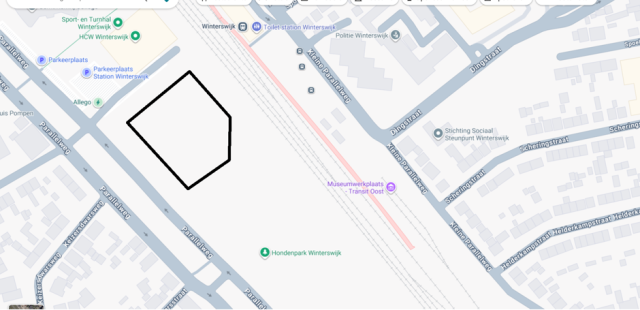 teken met het polygoonsymbool de locatie waar de aansluiting of aansluitingen moeten komen