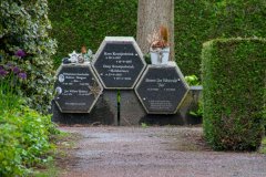 Voorbeeld van een honinggraatmuur
