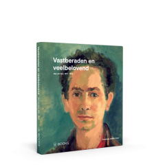 cover van het boek 'vastberaden en veelbelovend' met een geschilderd portret van een man