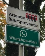 Bordjes buurtpreventie en WhatsApp-alert