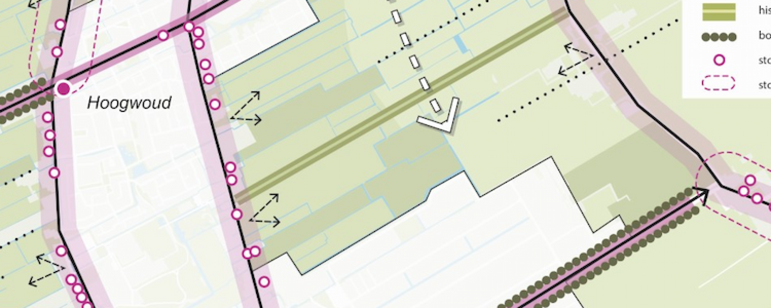 schetsplan Hoogwoud Oost