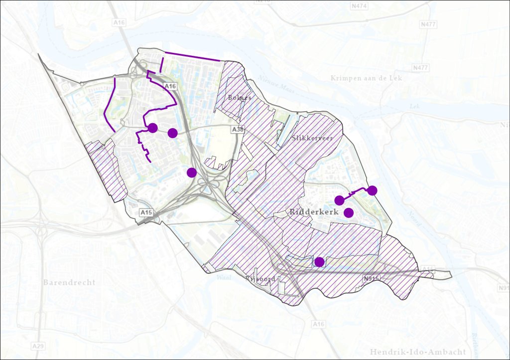 Kaartje IJsselmonde noordoost