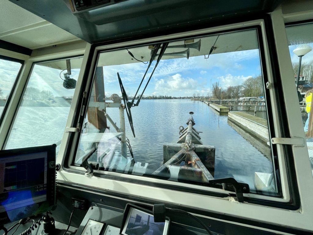 Baggeren bekijken vanuit de baggerboot