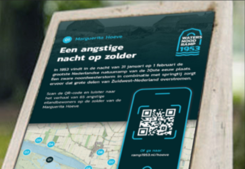 Paal met QR-code